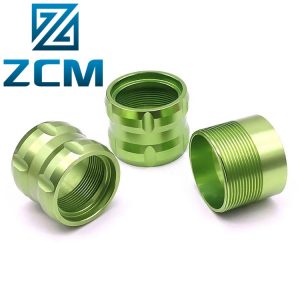 CNC machined custom made Metal cover green anodized aluminum cap metal containers housing