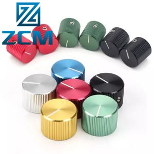 Custom Manufactured Metal Knobs Precision CNC Machining Guitar Knurling Knobs Parts Custom Anodized Aluminum Guitar Machine Control Knobs