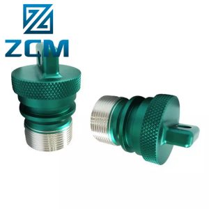 Custom manufacturing CNC turned machined threading knurled connector adapter caps