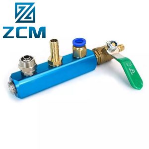 Low Volume Quantity Custom Manufacturing Metal CNC Machined Aluminum Automation Device Agricultural Industrial Nipple Nozzle Mechanical Machinery Parts