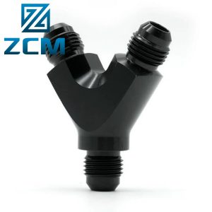 CNC machined Custom Manufacturing Black Y Tape Adapter Fitting Coupler Adapter Y Pipe Floor Drain Joint Adapter Three Way Nozzle Hose Joint Connector Adapter