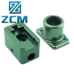Fast turnaround CNC machined olive green anodized aluminum metal part milling machining